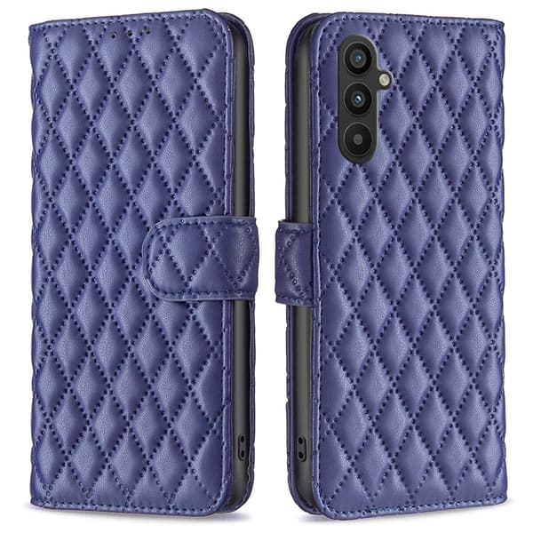 SKALO Samsung A34 5G BINFEN COLOR Quiltat Plånbok - Blå