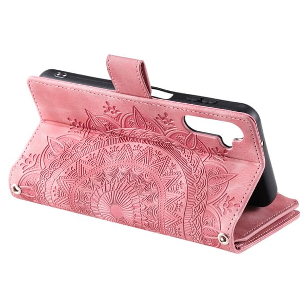 SKALO Samsung A34 5G Big Wallet Mandala Pungetaske - Rosa guld