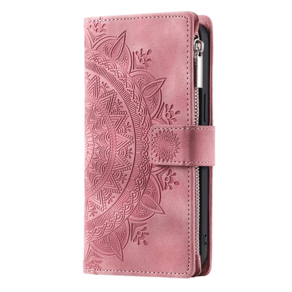 SKALO Samsung A34 5G Big Wallet Mandala Pungetaske - Rosa guld