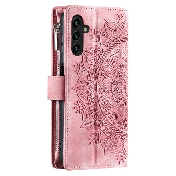 SKALO Samsung A34 5G Big Wallet Mandala Pungetaske - Rosa guld