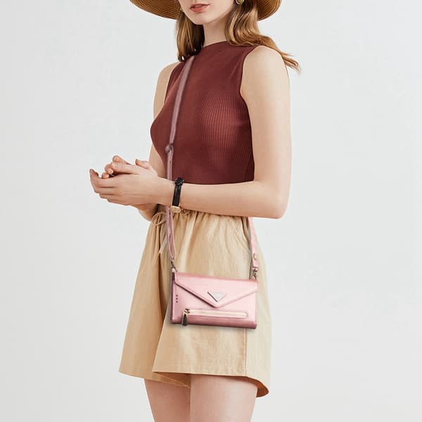 SKALO Samsung A34 5G Evelope Clutch 8-RUM - Rosa guld
