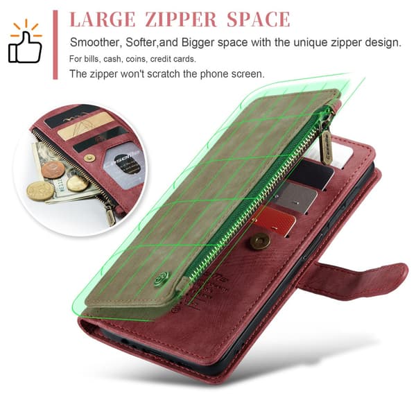 CaseMe Samsung A34 5G CaseMe Big Wallet Pungetui - Rød
