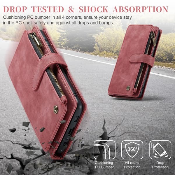 CaseMe Samsung A34 5G CaseMe Big Wallet Pungetui - Rød
