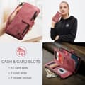 Miniatyrbillede 9 af 11: CaseMe Samsung A34 5G CaseMe Big Wallet Pungetui - Rød