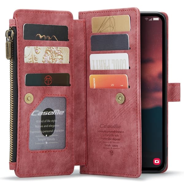 CaseMe Samsung A34 5G CaseMe Big Wallet Pungetui - Rød