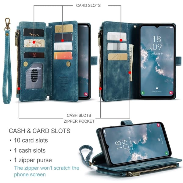CaseMe Samsung A34 5G CaseMe Big Wallet Pungetui - Blå