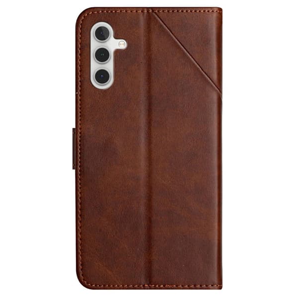 SKALO Samsung A54 5G Kohokuvioitu PU Nahka Lompakkokotelo - Tummanruskea