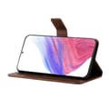 Pikkukuva 2 / 7: SKALO Samsung A54 5G Kohokuvioitu PU Nahka Lompakkokotelo - Tummanruskea