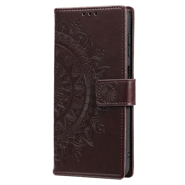 SKALO Samsung A54 5G Mandala Flip Cover - Brun