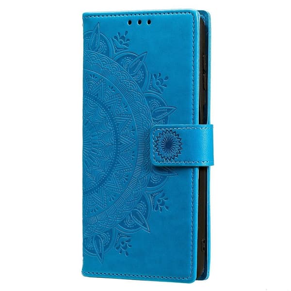 SKALO Samsung A54 5G Mandala Flip Cover - Blå