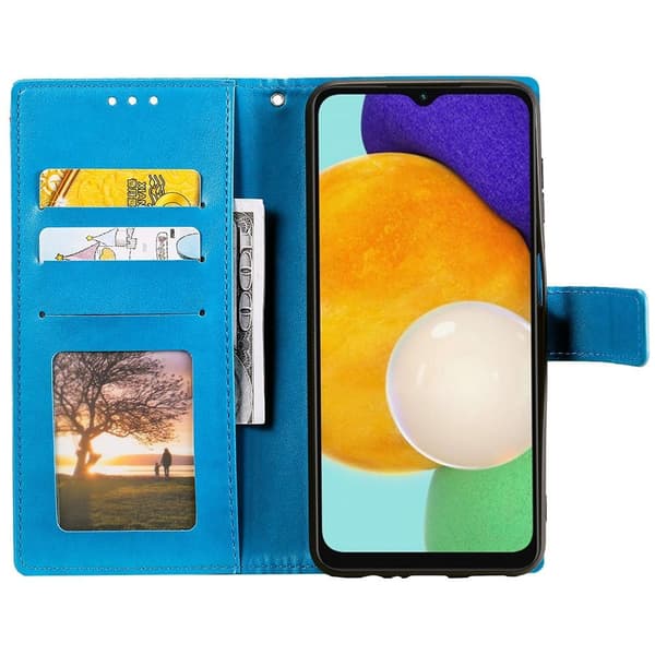 SKALO Samsung A54 5G Mandala Flip Cover - Blå