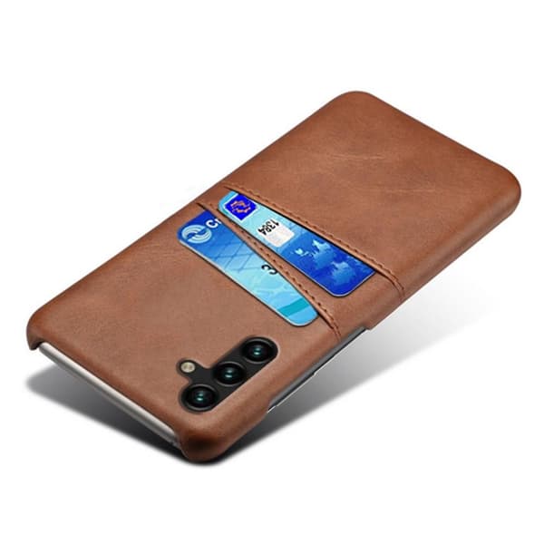SKALO Samsung A54 5G PU-læder Kortholder Cover - Mørkebrun