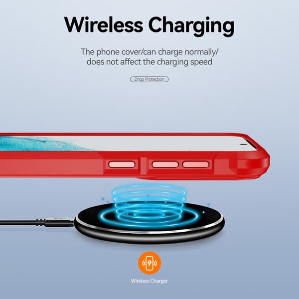 SKALO Samsung A54 5G Glossy Hybrid TPU Skal - Röd