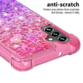 Miniatyrbild 3 av 7: SKALO Samsung A54 5G Kvicksand Glitter Hjärtan TPU-skal - Rosa-Lila