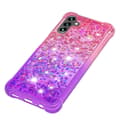 Miniatyrbild 5 av 7: SKALO Samsung A54 5G Kvicksand Glitter Hjärtan TPU-skal - Rosa-Lila