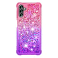 Miniatyrbild 2 av 7: SKALO Samsung A54 5G Kvicksand Glitter Hjärtan TPU-skal - Rosa-Lila