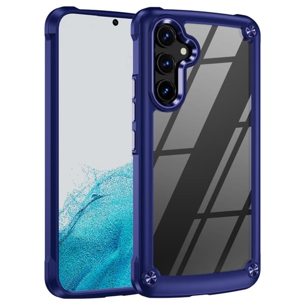 SKALO Samsung A54 5G Kiiltävä hybridi TPU-kuori - Sininen