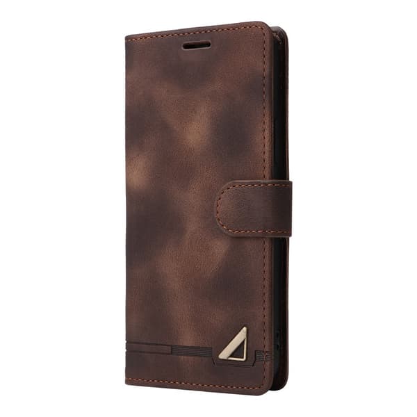 SKALO Samsung A54 5G Flip Cover m. pung i PU-læder - Brun