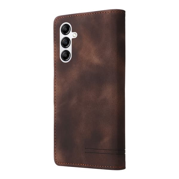SKALO Samsung A54 5G Flip Cover m. pung i PU-læder - Brun