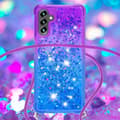Pikkukuva 4 / 5: SKALO Samsung A54 5G Juoksuhiekka Glitter Mobile kaulapanta - Violetti-Sininen