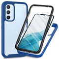 Pikkukuva 1 / 5: SKALO Samsung A54 5G Iskunkestävä Clear Hybrid Suojakuori + suojakalvo - Tummansininen