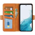 Miniatyrbillede 2 af 7: SKALO Samsung A54 5G Premium Wallet Flip Cover - Lys brun