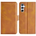 Miniatyrbillede 1 af 7: SKALO Samsung A54 5G Premium Wallet Flip Cover - Lys brun