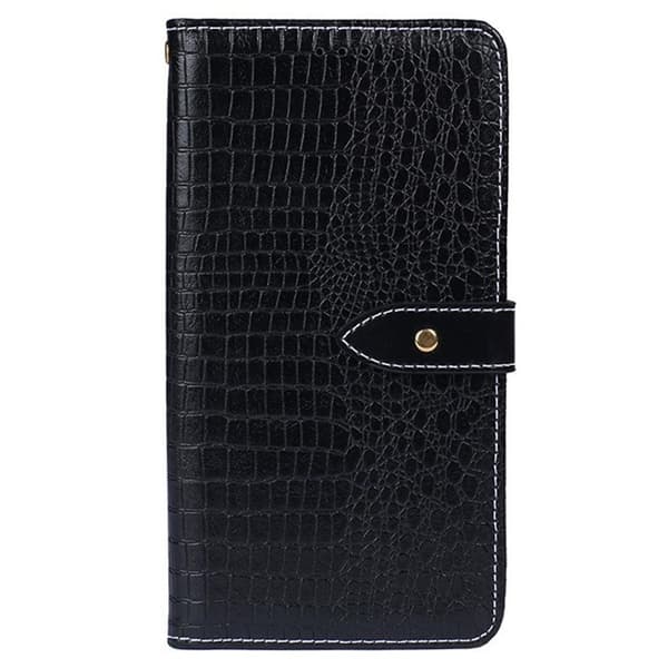 SKALO Samsung A54 5G Krokodille Flip Cover m. pung i PU-læder - Sort