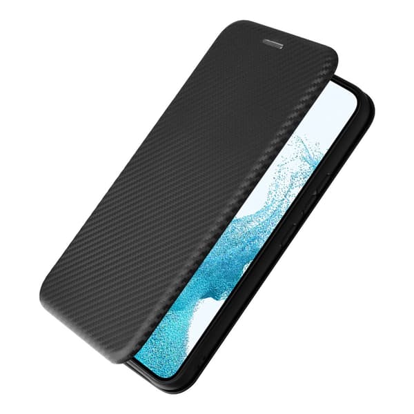 SKALO Samsung A54 5G Carbon Fiber Pungetui - Sort