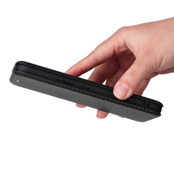 SKALO Samsung A54 5G Carbon Fiber Pungetui - Sort