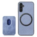 Miniatyrbillede 4 af 7: SKALO Samsung A54 5G Carbon Fiber Cover med kortholder - Blå