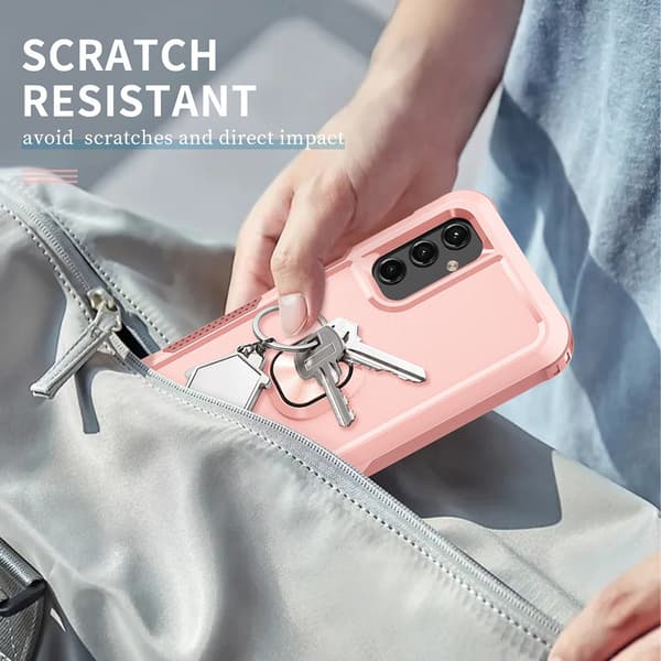 SKALO Samsung A54 5G Armor Hybrid metal ring cover - Pink