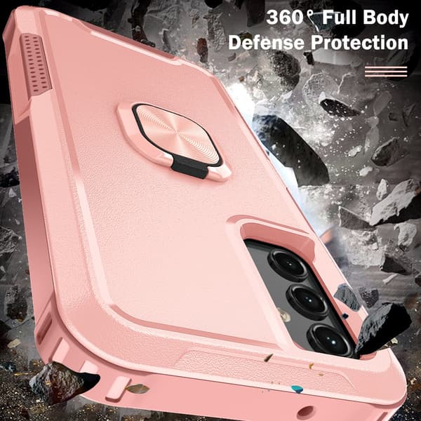 SKALO Samsung A54 5G Armor Hybrid metal ring cover - Pink