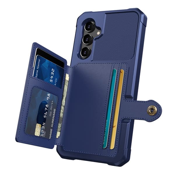 SKALO Samsung A54 5G Stødsikker cover med pung - Blå