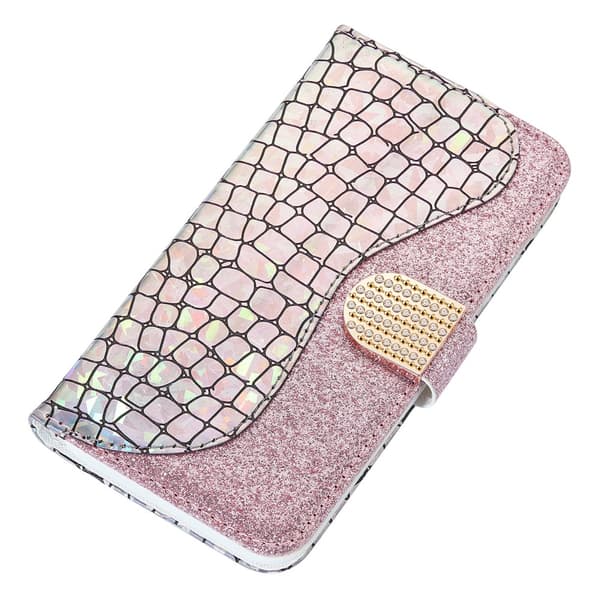 SKALO Samsung A54 5G Glitter design Lompakko kotelo - Ruusukulta