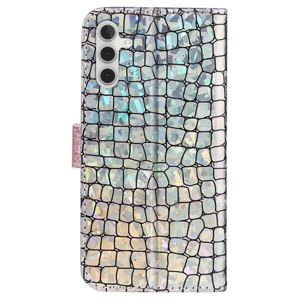 SKALO Samsung A54 5G Glitter design Lompakko kotelo - Ruusukulta