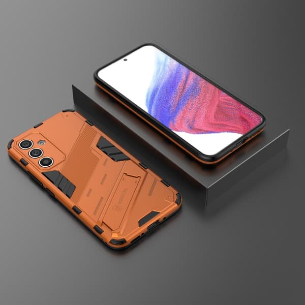 SKALO Samsung A54 5G Hybrid BIBERCAS Suojakuori - Oranssi