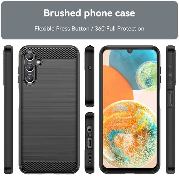SKALO Samsung A14 4G/5G Armor Carbon Stöttåligt TPU-skal