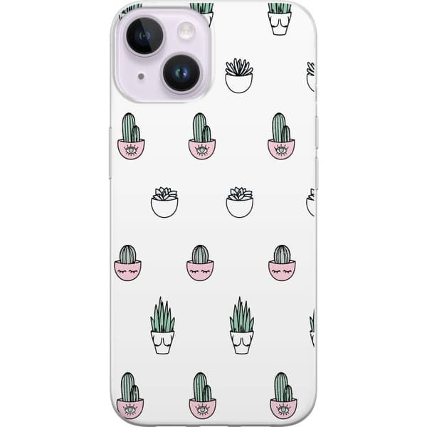 Apple iPhone 14 Plus Gennemsigtig cover Kaktus Mönster