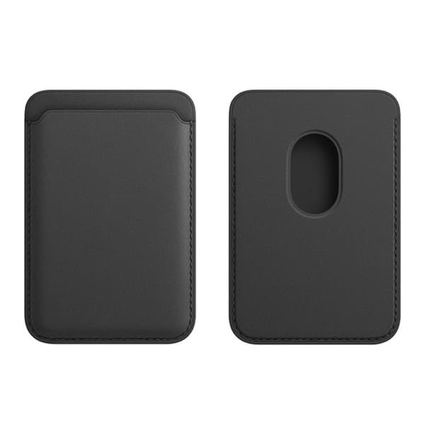 Kortholder med MagSafe - Svart PU-skinn for iPhone 12/13/14-serien