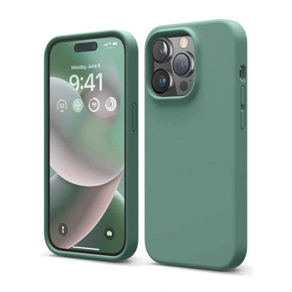 iPhone 14 Pro Silikonskal - Mörkgrön