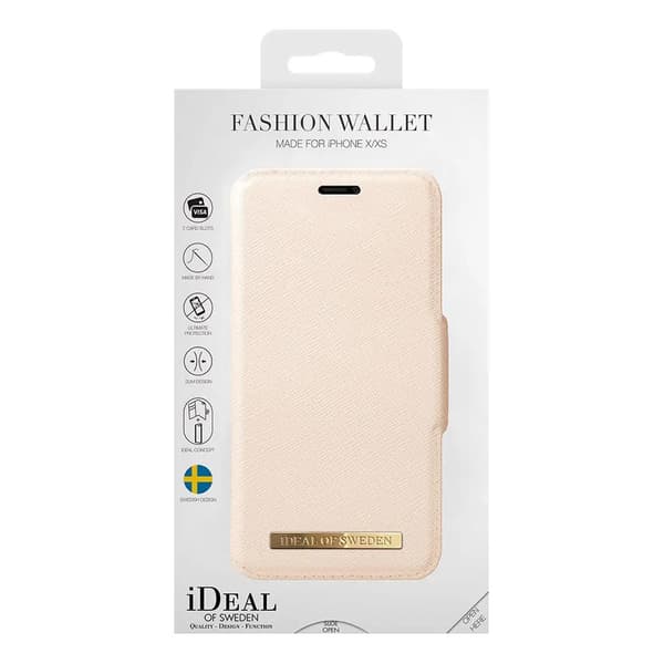 iDeal Fashion Wallet Fodral för iPhone X/XS - Beige
