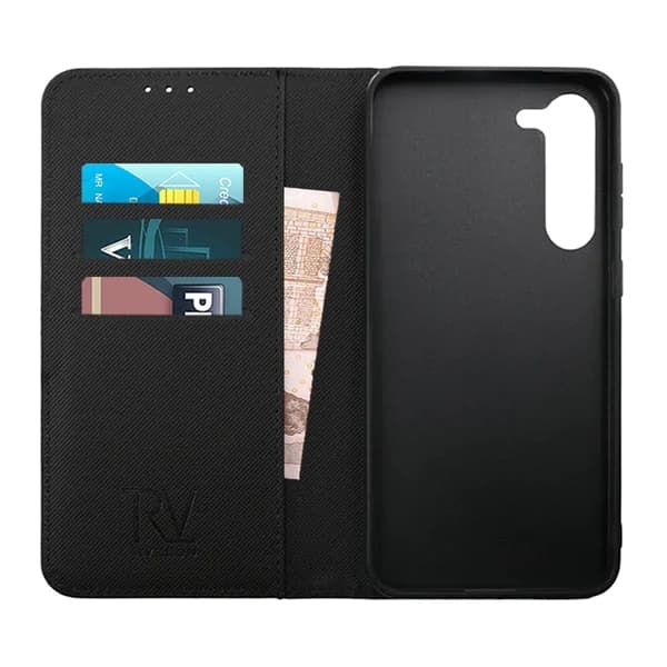 RV Magnetic Wallet Case For Galaxy S23 Black