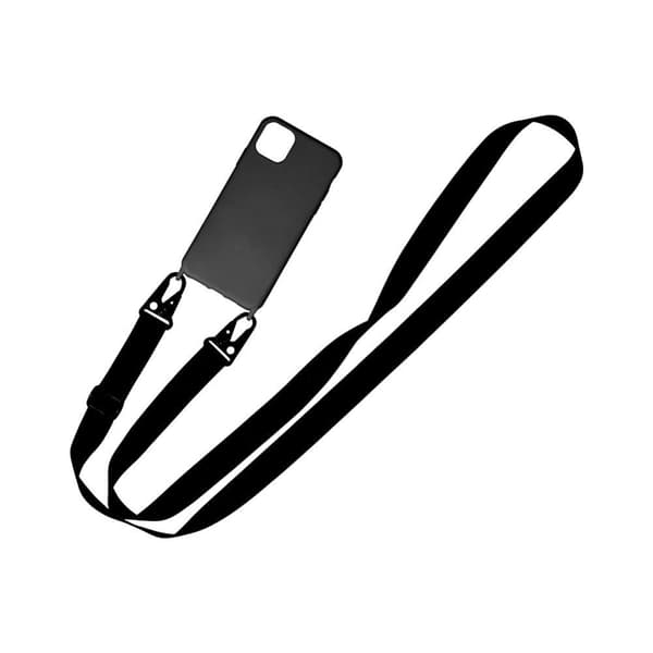 TPU-puhelinkotelo kaulanauhalla Musta  iPhone 13
