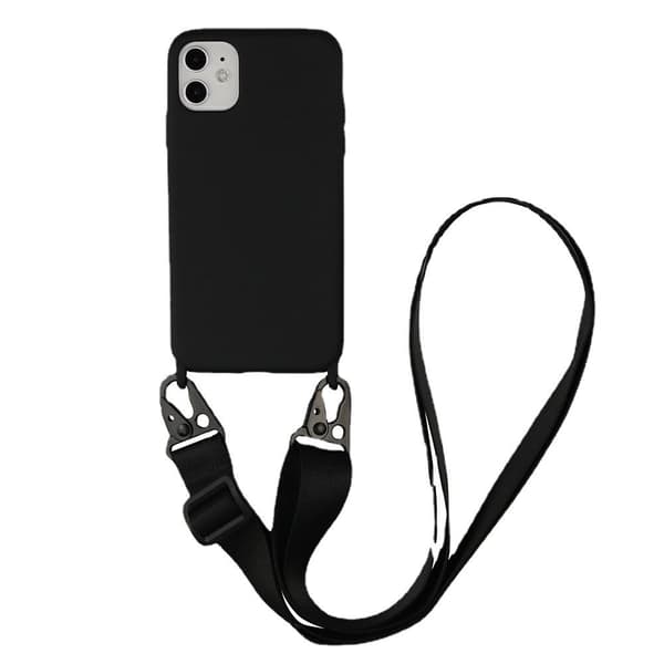 TPU-puhelinkotelo kaulanauhalla Musta  iPhone 13