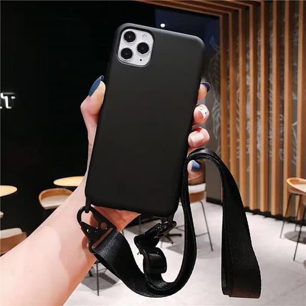 TPU telefonetui med snor Sort  iPhone 13 Mini
