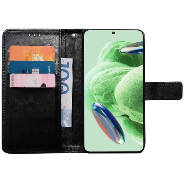 Wallet cover 3-kort Xiaomi Redmi Note 12 5G - Sort