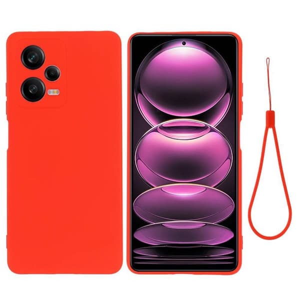 Liquid silikon skal Xiaomi Redmi Note 12 Pro 5G - China Red