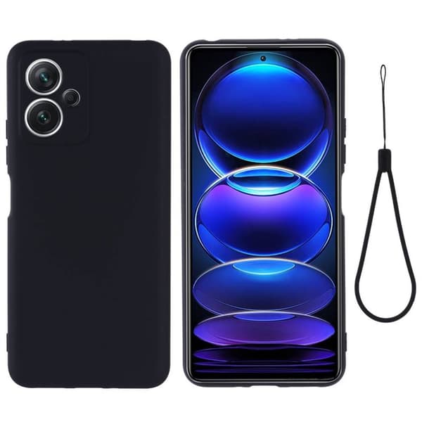 Liquid silikone cover Xiaomi Redmi Note 12 5G - Sort