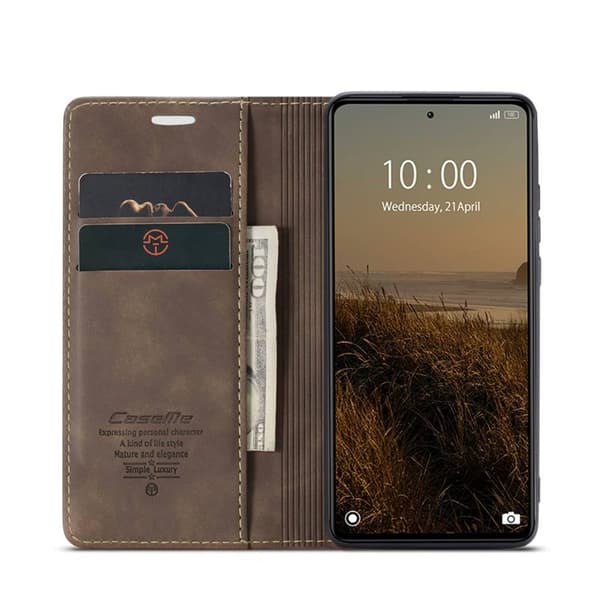 CaseMe Smart Magnet FlipCase Xiaomi Redmi Note 12 5G - Coffee